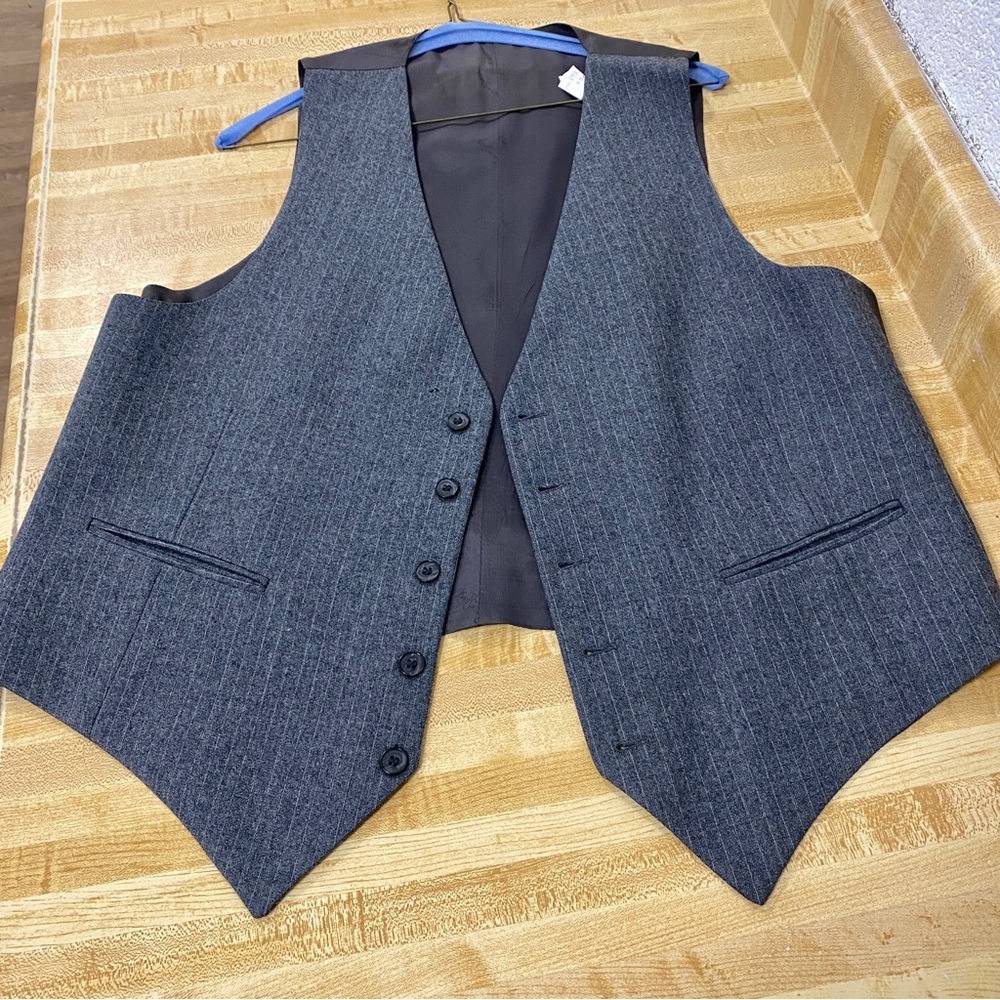 YSL Pinstripe Vest 40R or XL mens suit Yves Saint Laurent